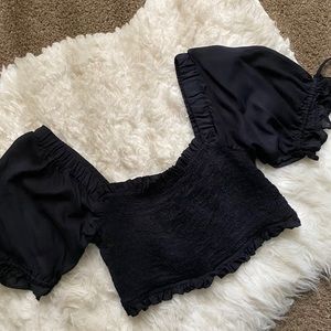 Urban outfitters puff sleeve crop top